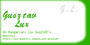 gusztav lux business card